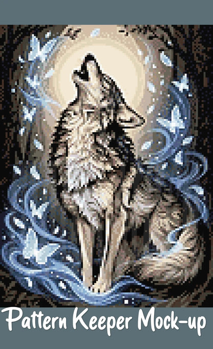 Wolf of Winter Cross Stitch Pattern | Modern Illustrative Series (150/250/350 Size Bundle)